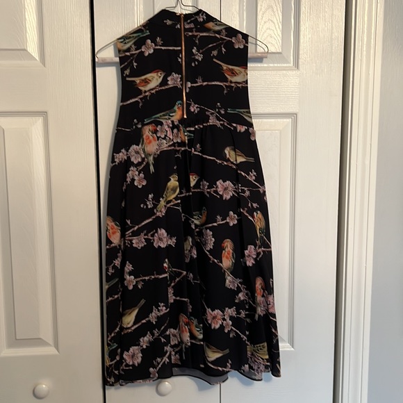 Ted Baker - Fancy black dress with bird and pearl pattern; size 2 - Picture 5 of 6